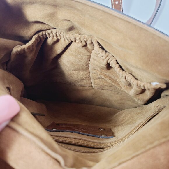 Patricia Nash Leather Crossbody – Vintage Map Print in Riot Rust - Picture 5 of 15